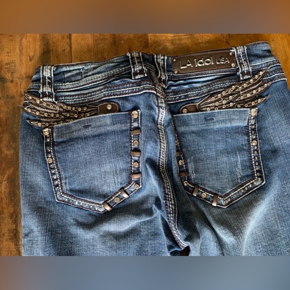 LA IDOL with LOTS of Rhinestones. Ladies capris Size 9 - Picture 12 of 12